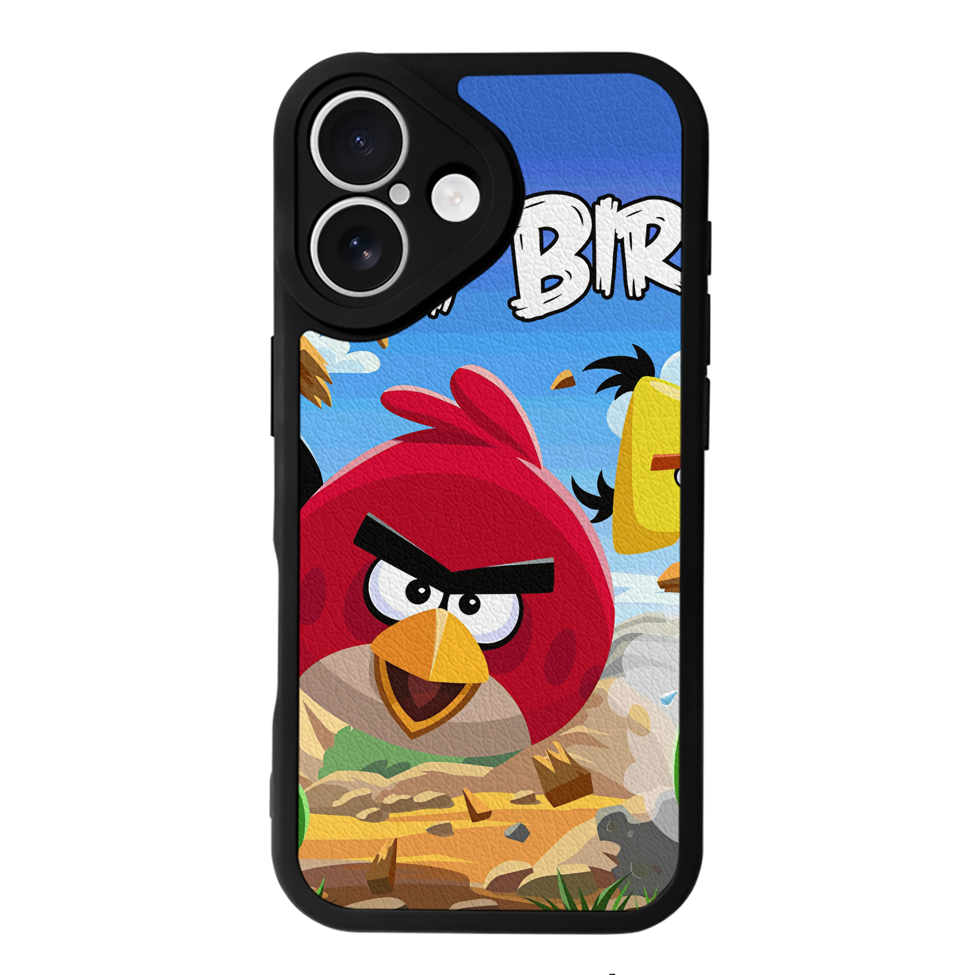（画像用） Angry Birds アングリーバード 【iPhone 16シリーズ対応】シリコンスマホケース（レザー調） 材質：シリコン